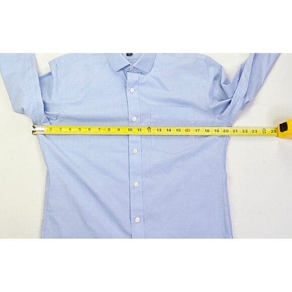 J. By J. Crew Flex Wrinkle Free Thompson Size Small 14-14.5 Blue Check Shirt - Picture 3 of 9